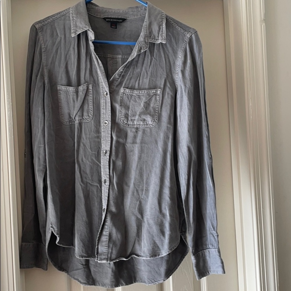 Rock & Republic Gray Button Down Shirt